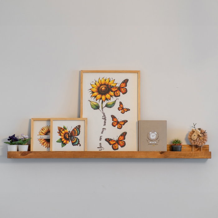 Aberto Design Estantería Decorativa de Pared de Madera de 120 cm